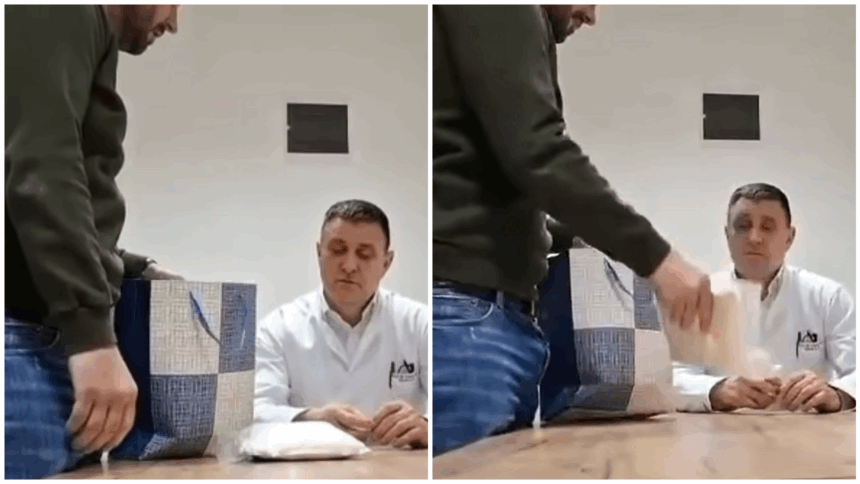 Objavljen snimak direktora UKC RS sa kesom bele praškaste materije — Đajić tvrdi da je sve montaža, reagovao i Dodik (VIDEO)